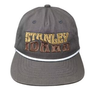 t&t Stanley Idaho 5 Panel Hat Green Gold Rope Detail Embroidered Snapback OS